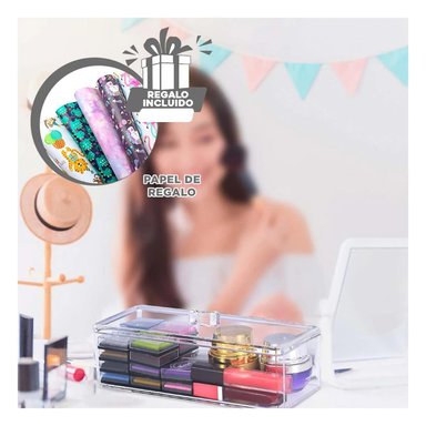 PACK6 ORGANIZADOR PRACTICO EN TRANSPARENTE Y+PAPEL DE REGALO