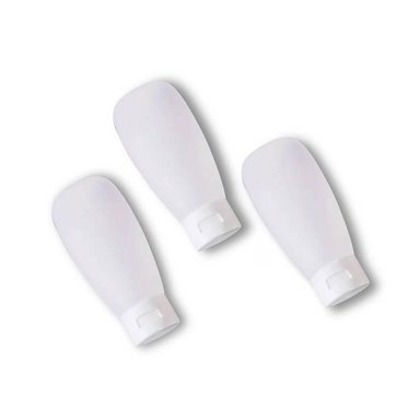 PACK2 BOTELLAS DE VIAJE RECARGABLE Y EXPRIMIBLE 60ML BLANCO