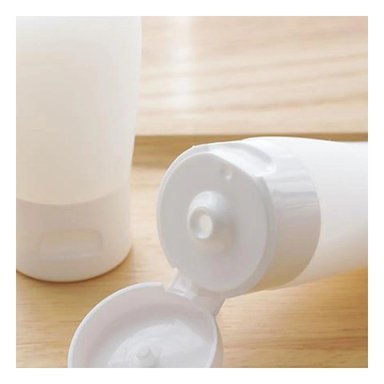 PACK2 RECIPIENTES DE PLASTICO RECARGABLES Y EXPRIMIBLES BLANCO 60 ML ACEITES Y CREMAS - 5