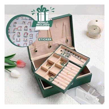 PACK6 CAJA PARA JOYAS FEMENINO VERDE Y+REGALO STICKERS