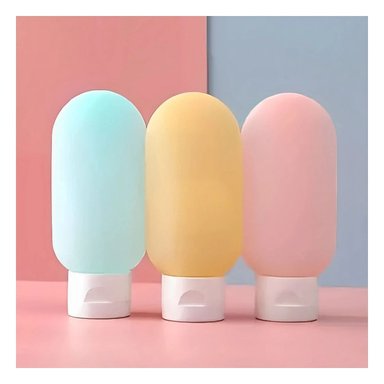 PACK4 DISPENSADORES PEQUENOS RECARGABLES Y EXPRIMIBLES MULTICOLOR 60 ML FACILES DE LLEVAR - 5