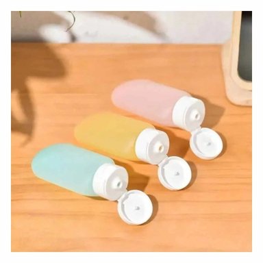 PACK12 RECIPIENTES PERSONALES RECARGABLES Y EXPRIMIBLES MULTICOLOR 60 ML JABON Y+PAPEL REGALO - 3