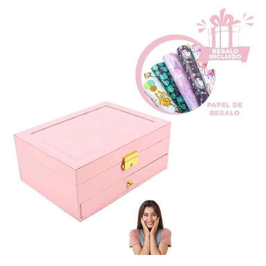 PACK6 ORGANIZADOR NIVELES PORTABLE ROSADO Y+PAPEL DE REGALO