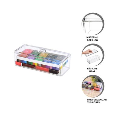 PACK4 BAUL DE 1 NIVEL CON TAPA DE TONO TRANSPARENTE