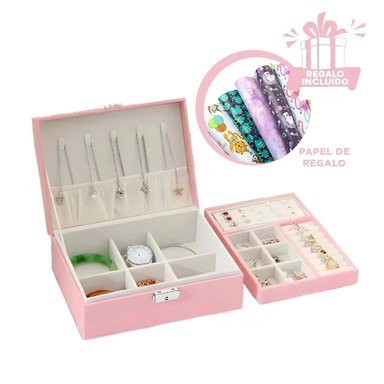 PACK6 ESTUCHE PARA ARETE 23X17X9CM ROSA Y+PAPEL DE REGALO
