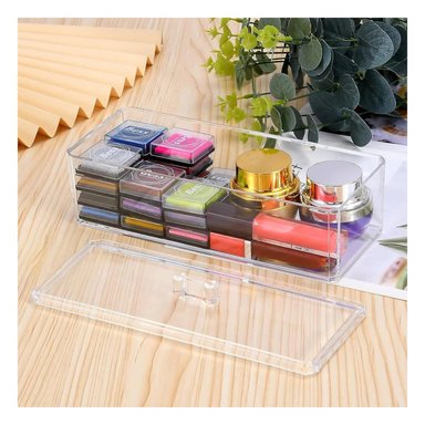 PACK2 CAJA CONTENEDOR EN TRANSPARENTE Y+REGALO STICKERS