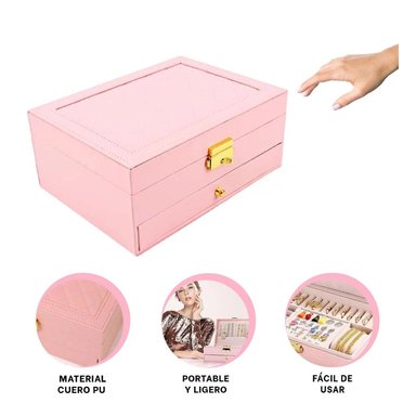 PACK4 ORGANIZADOR PARA GUARDAR COLLARES EN COLOR ROSADO