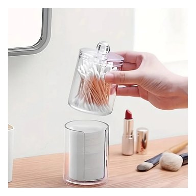 PACK4 ALMACENADOR DOBLE EN ACRILICO PARA TOCADOR DE BANO Y+PAPEL REGALO - 5
