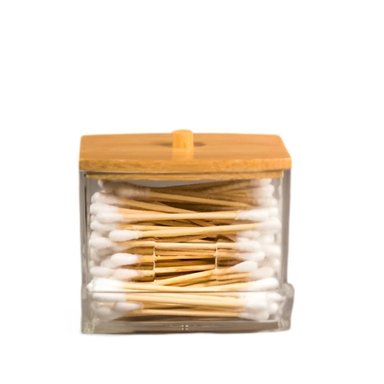 PACK12 FRASCO COMPACTO PARA ORGANIZAR HISOPOS EN TOCADOR Y+REGALO STICKER - 2