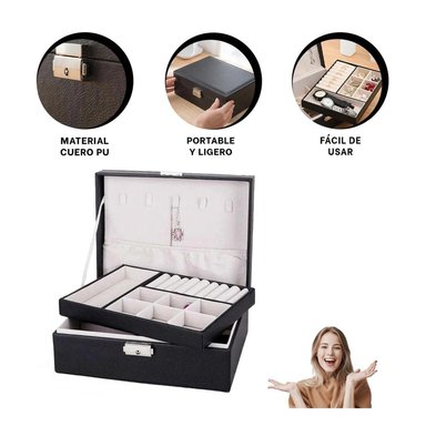 PACK2 JOYERO DE ALMACENAMIENTO EN NEGRO Y+REGALO AGENDITA