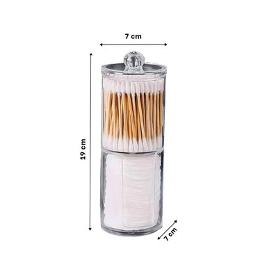 PACK6 ESTUCHE DOBLE CON TAPA TRANSPARENTE PARA ALGODON Y+REGALO STICKER - 4