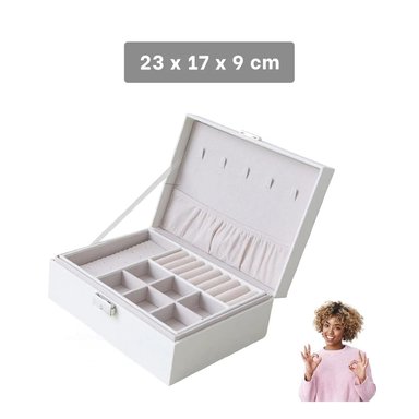 PACK2 JOYERO SEGURO PARA ORGANIZAR BLANCO Y+REGALO STICKERS