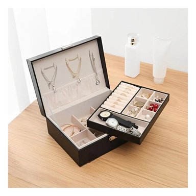 PACK4 ESTUCHE CON ESPACIOS DIVIDIDOS NEGRO Y+REGALO STICKERS