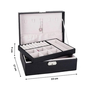 PACK6 ORGANIZADOR PARA ANILLOS EN NEGRO Y+PAPEL DE REGALO