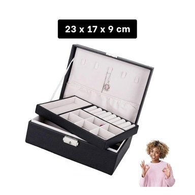 PACK6 ORGANIZADOR PARA ORDENAR JOYERIA EN COLOR NEGRO