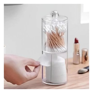 PACK6 COFRE USO DOBLE MODERNO DE ACRILICO DE HISOPOS