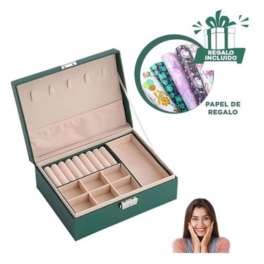 PACK6 CAJÓN 2 NIVELES DESMONTABLE VERDE Y+PAPEL DE REGALO