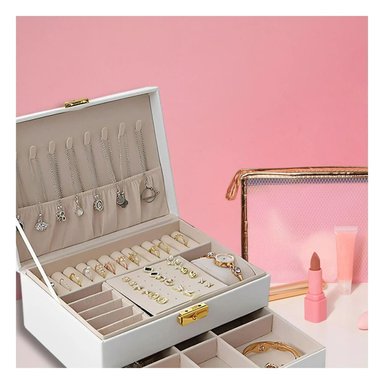 PACK4 ORGANIZADOR PARA GUARDAR COLLARES EN COLOR BLANCO