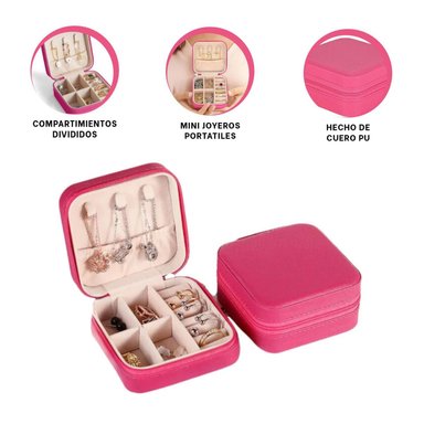 PACK4 ESTUCHE PARA GUARDAR AROS EN TONALIDAD FUCSIA