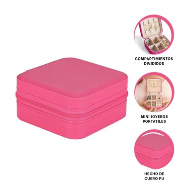 PACK6 ESTUCHE DE AROS PARA DAMAS EN COLOR FUCSIA