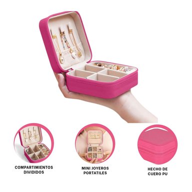 PACK4 ESTUCHE AROS FEMENINO FUCSIA Y+PAPEL DE REGALO