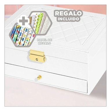 PACK6 ORGANIZADOR NIVELES PORTABLE BLANCO Y+PAPEL DE REGALO