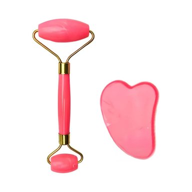 PACK12 INSTRUMENTO FACIAL ROSADO SET DE 2 DE PLASTICO PARA CUIDADO Y+REGALO STICKER - 2