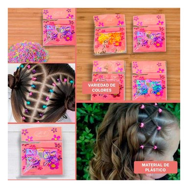 PACK4 PAQUETE LIGAS COLORIDAS PARA NIÑAS Y+REGALO STICKERS