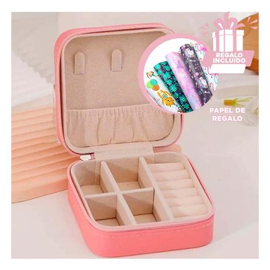 PACK12 ESTUCHE PARA ANILLOS MUJER ROSADO Y+PAPEL DE REGALO