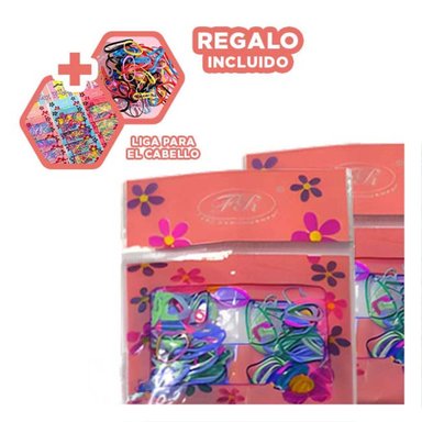 ESTUCHE CON LIGAS PARA TUS PEINADOS Y+LIGAS DE REGALO