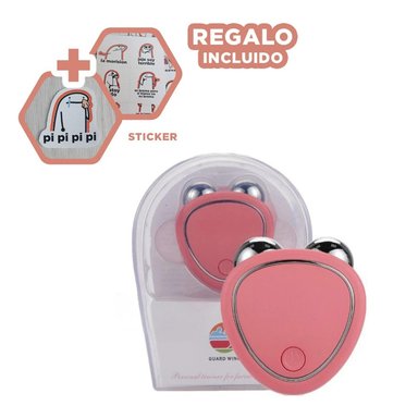 MASAJEADOR RESISTENTE Y PORTATIL ROSADO Y+REGALO STICKERS