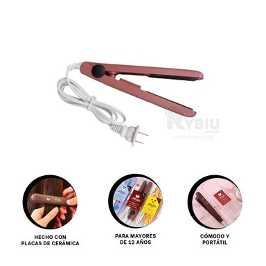PACK2 MINI PLANCHA MUY UTIL PARA CABELLO EN COLOR GUINDA