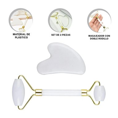 PACK4 RODILLO DE PLASTICO PARA CARA BLANCO Y+PAPEL DE REGALO - 5