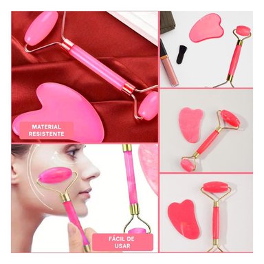 PACK6 RODILLO RELAJANTE PARA ROSTRO ROSADO Y+PAPEL DE REGALO - 3