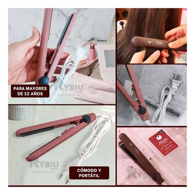 PACK4 MINI ALISADOR DE CABELLO EN GUINDA Y+REGALO STICKERS