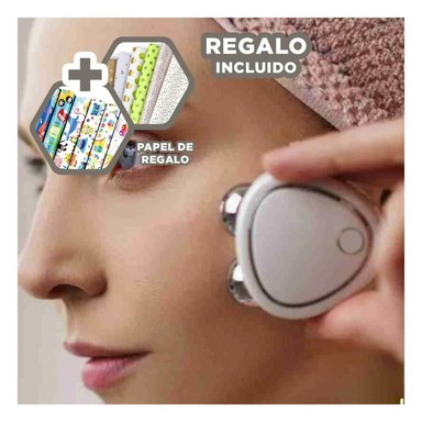 MASAJEADOR POTENTE DE DOBLE RODILLO BLANCO Y+PAPEL DE REGALO