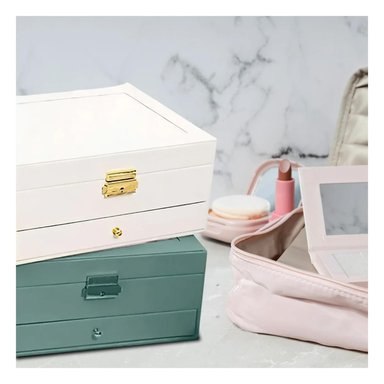 PACK4 ORGANIZADOR COLLARES FEMENINO VERDE Y+PAPEL DE REGALO