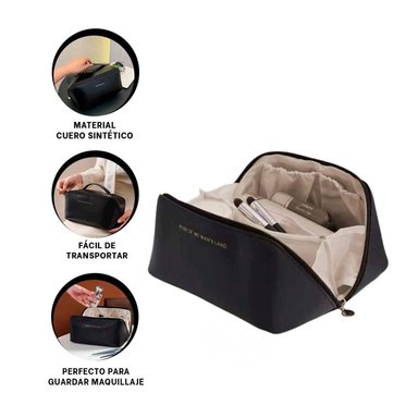 PACK6 BOLSO IDONEO PARA MAQUILLAJE EN COLOR NEGRO