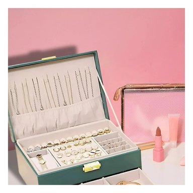 PACK6 ORGANIZADOR DE COLLARES PARA DAMAS EN COLOR VERDE