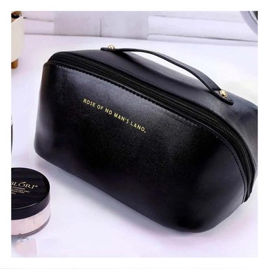 PACK2 COSMETIQUERO MAQUILLAJE NEGRO Y+PAPEL DE REGALO