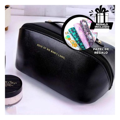 PACK6 BOLSO DE VIAJE DE MAQUILLAJE NEGRO Y+PAPEL DE REGALO