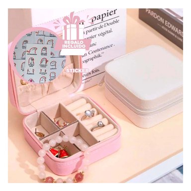 PACK6 CAJITA COLLARES FEMENINO EN ROSADO Y+REGALO STICKERS