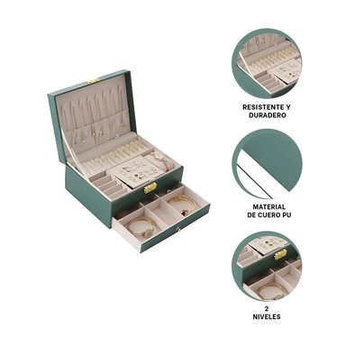 PACK2 JOYERO LLAVE Y PORTABLE VERDE Y+REGALO STICKERS