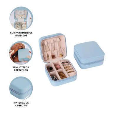 PACK4 CAJITA PARA GUARDAR COLLARES EN COLOR AZUL