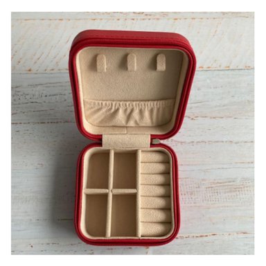 PACK2 JOYERO CIERRE Y PORTABLE ROJO Y+REGALO STICKERS