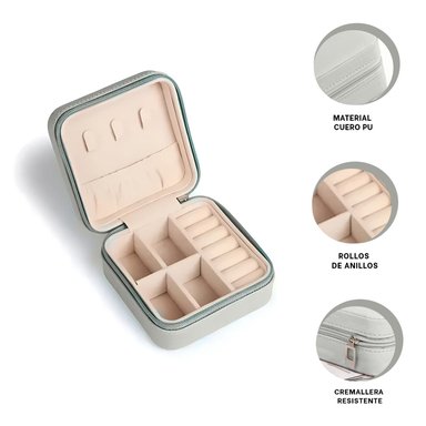 PACK4 CAJITA PARA GUARDAR COLLARES EN COLOR GRIS