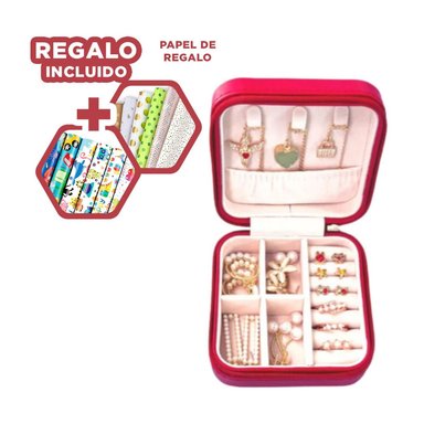 PACK6 CAJITA NIVELES PORTABLE EN ROJO Y+PAPEL DE REGALO