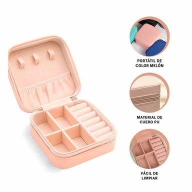 PACK2 JOYERO CIERRE Y PORTABLE MELON Y+REGALO STICKERS