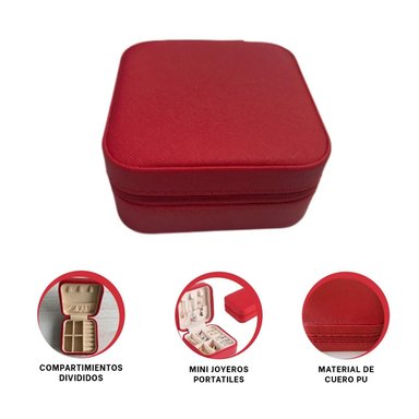 PACK6 CAJITA DE COLLARES PARA DAMAS EN COLOR ROJO