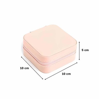 PACK2 JOYERO CON COMPARTIMENTOS CON CIERRE PORTATIL MELON